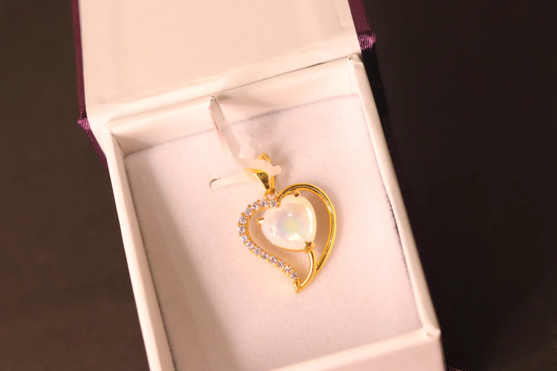 [10599] 22k Heart Pearl Pendant