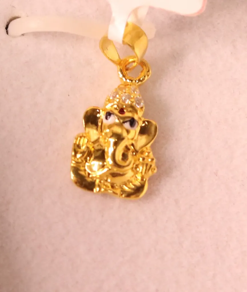[10630] 22k Baby Ganesh Ji Pendant